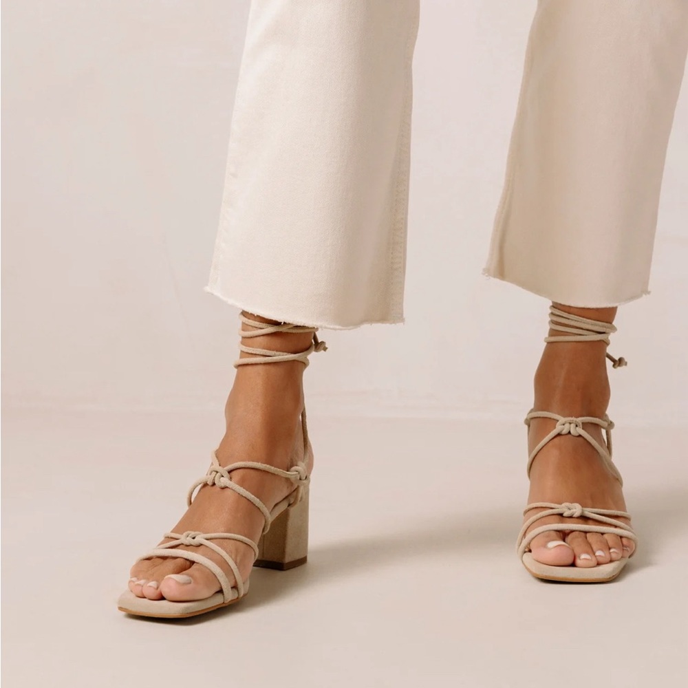 ALOHAS Beige Strappy Heels